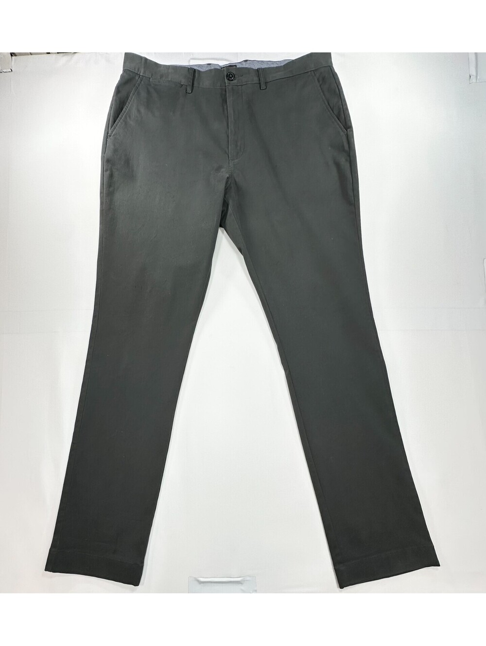 J Crew Stretch Straight Flat Front Chinos Green Mens 36/34